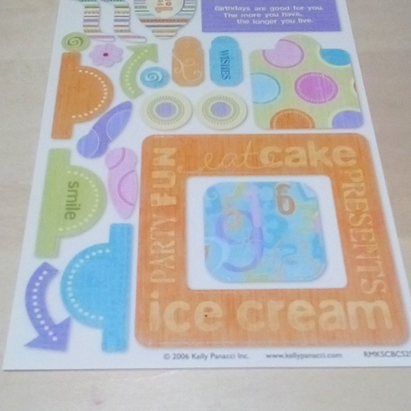 5/$15 Birthday Scrapbook Stickers Kelly Panacci 067901195600 - Picture 3 of 6